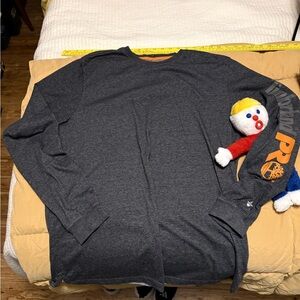 Timberland Pro Gray Long Sleeve Shirt with Orange Logo Men’s Large